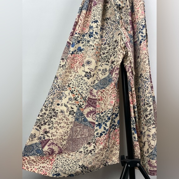 Nevena Rae Multicolored Patchwork Wide Cropped Leg Ruffle Hem‎ Jumpsuit - Picture 6 of 10